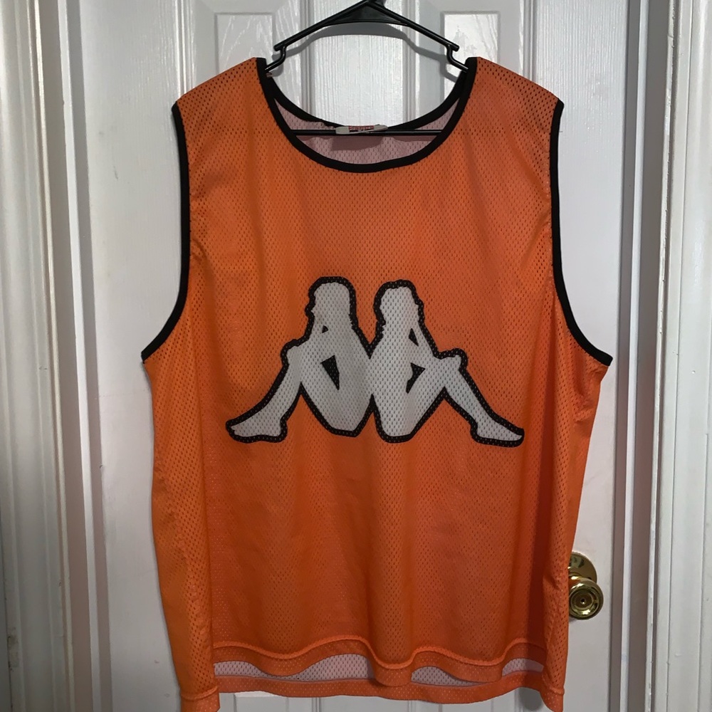 Men’s orange Kappa basketball jersey